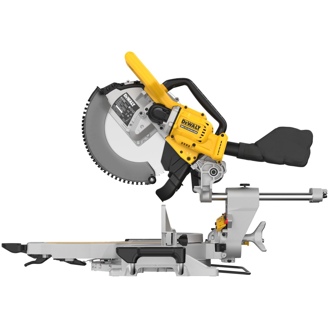 Аккумуляторная торцовочная пила DEWALT DCS782XW2, 18 В, 305 мм, 3800 об/мин, с 2 АКБ 8 Ач и ЗУ (DCS782XW2-QW)