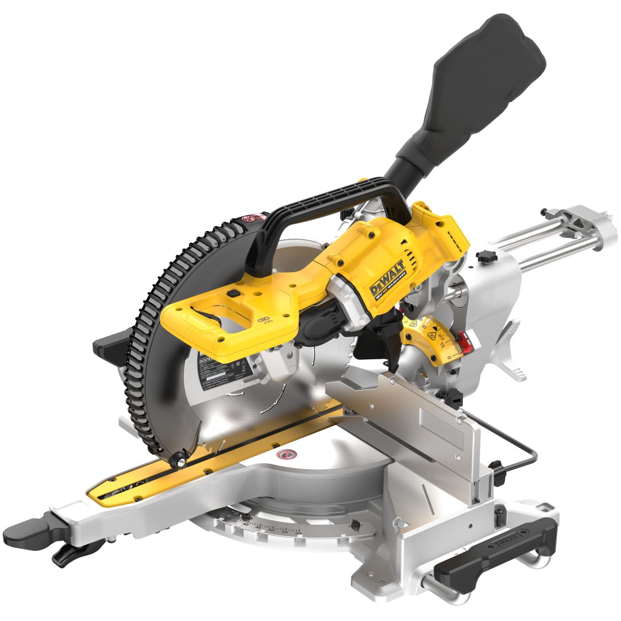 Аккумуляторная торцовочная пила DEWALT DCS782XW2, 18 В, 305 мм, 3800 об/мин, с 2 АКБ 8 Ач и ЗУ (DCS782XW2-QW)