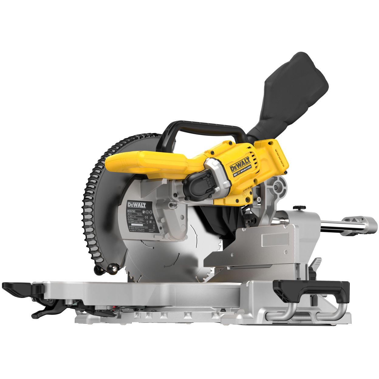 Аккумуляторная торцовочная пила DEWALT DCS782XW2, 18 В, 305 мм, 3800 об/мин, с 2 АКБ 8 Ач и ЗУ (DCS782XW2-QW)