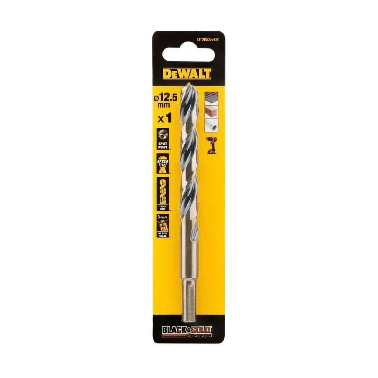 Сверло по металлу DEWALT DT20535, 12.5x101x151 мм, 1 шт. (DT20535-QZ)