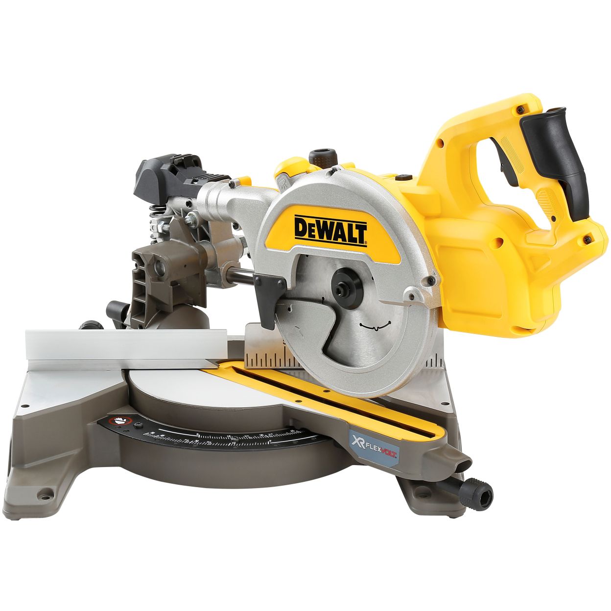 Аккумуляторная торцовочная пила DEWALT DCS777T2, 54 В, 216 мм, 6300 об/мин, с 2 АКБ 2 Ач и ЗУ (DCS777T2-QW)