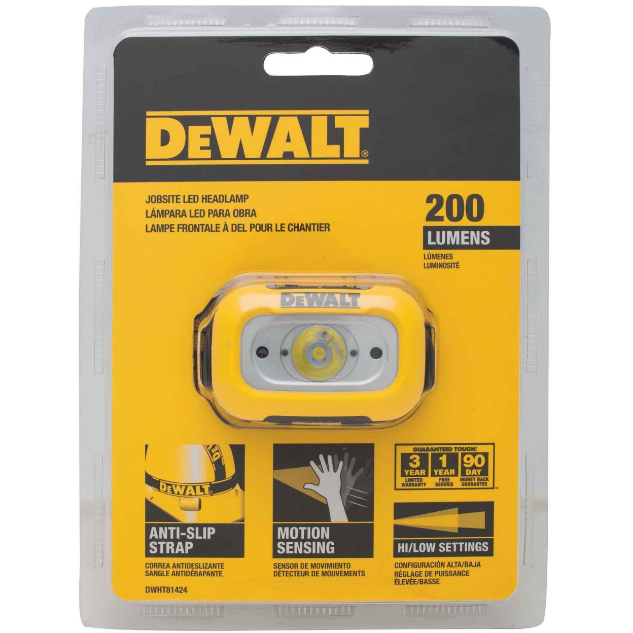 Фонарь DEWALT DWHT81424, на батарейках, 200 лм (DWHT81424)