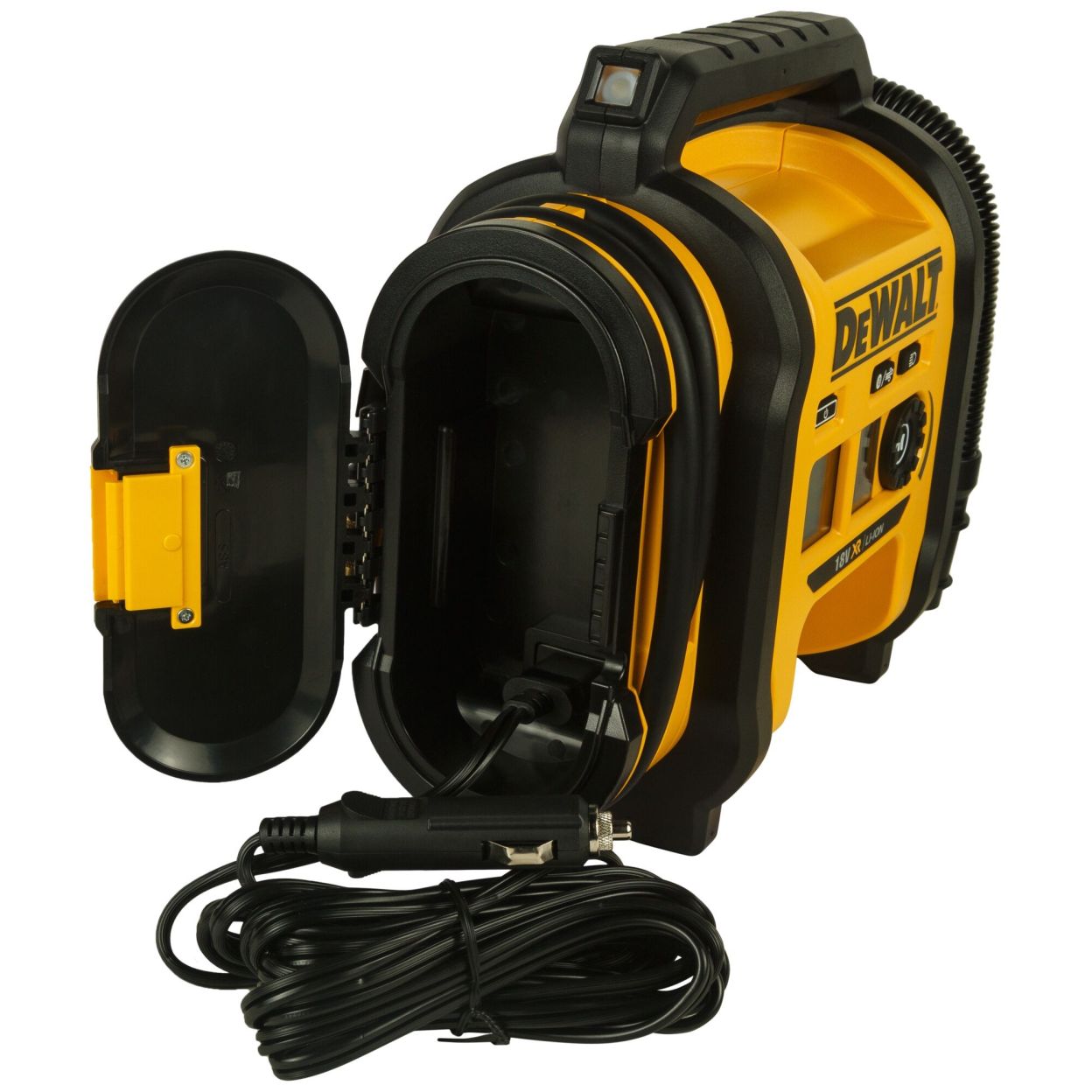 Аккумуляторный компрессор DEWALT DCC018P1, 18 В, 11 бар, 14.7 л/мин, с АКБ 5 Ач и ЗУ