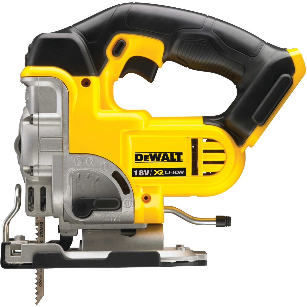 Аккумуляторный лобзик DEWALT DCS331M2, 18 В, 3000 ход/мин, 26 мм, с 2 АКБ 4 Ач и ЗУ, в кейсе (DCS331M2-QW)