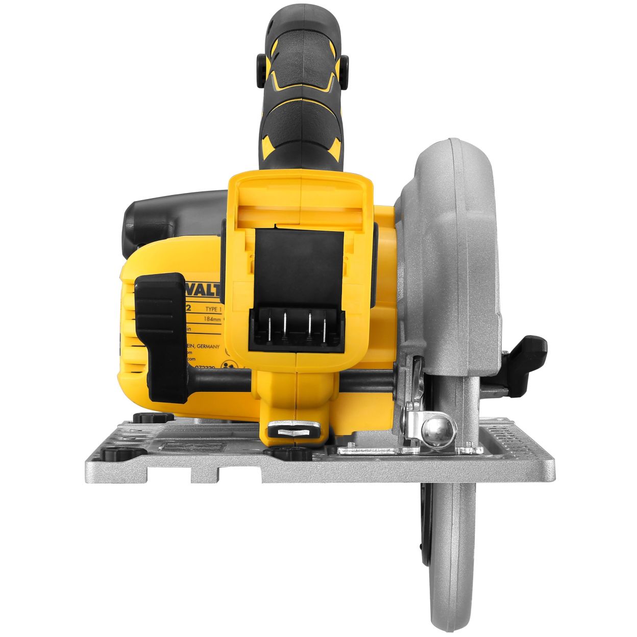 Аккумуляторная дисковая пила DEWALT DCS572P2, 18 В, 184 мм, 5500 об/мин, с 2 АКБ 5 Ач и ЗУ, в кейсе TSTAK (DCS572P2-QW)