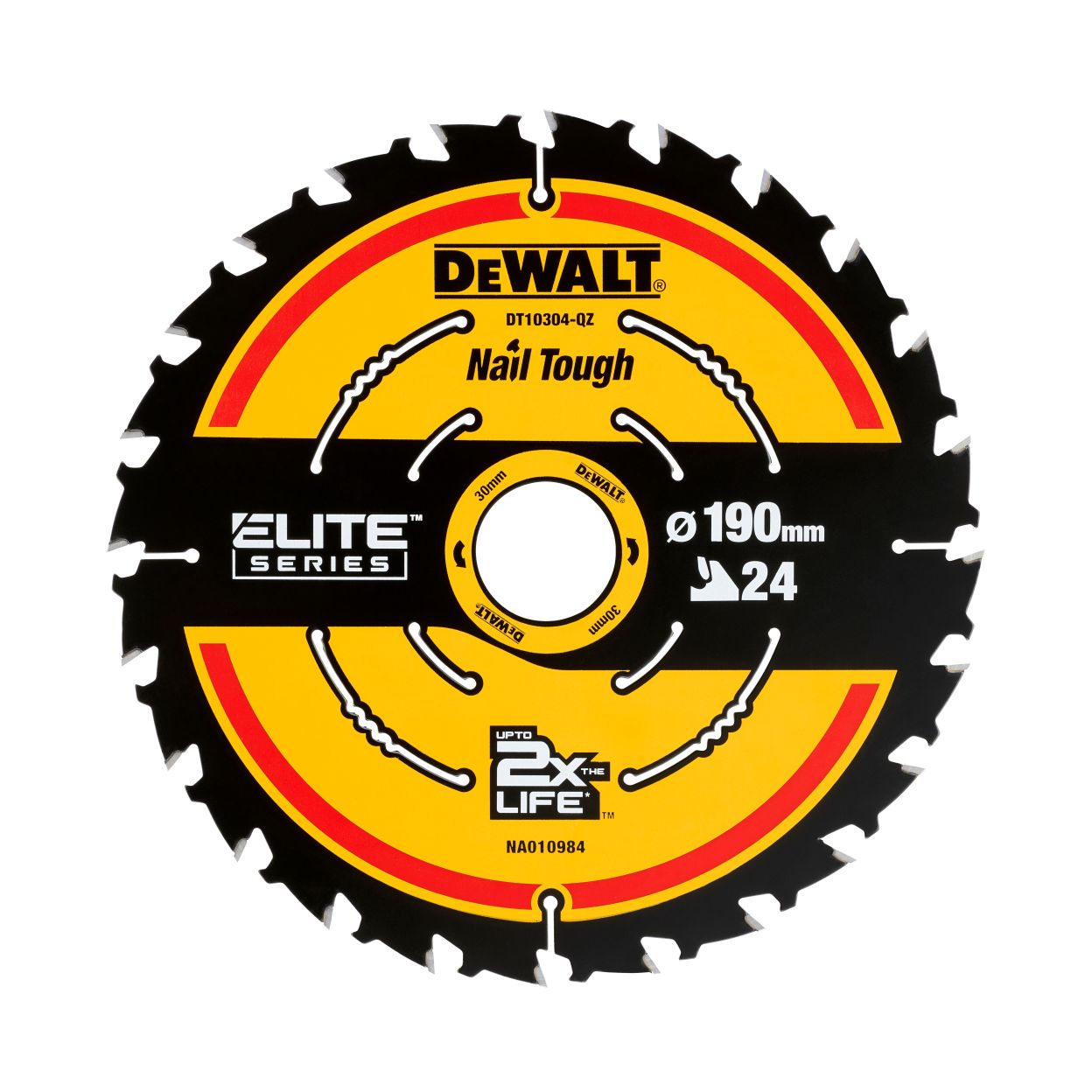Пильный диск DEWALT DT10304, по дереву, 190х30х1 мм (DT10304-QZ)