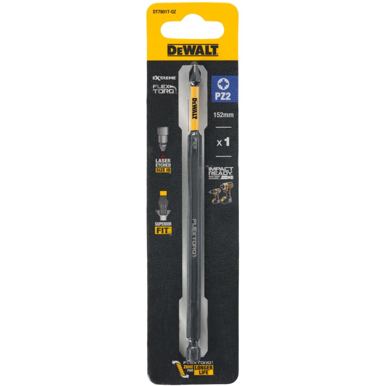 Бита DEWALT DT7801T, PZ2, 152 мм (DT7801T-QZ)