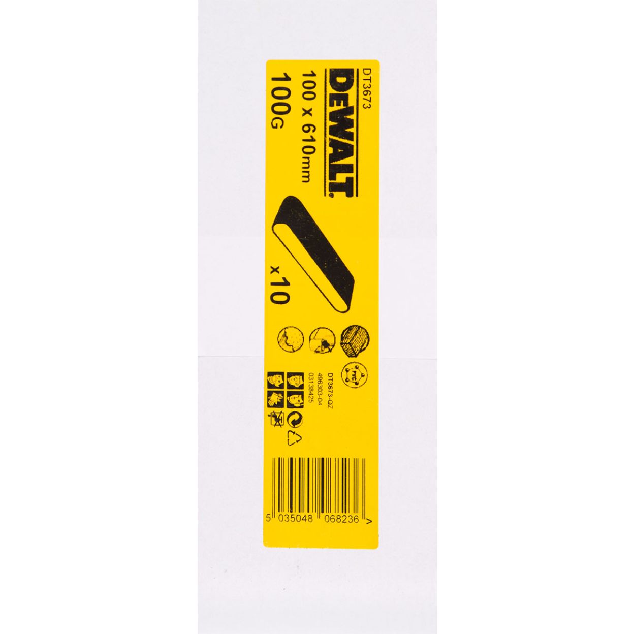 Шлифленты DEWALT DT3673, 100 x 610 мм, 100G, 10 шт.