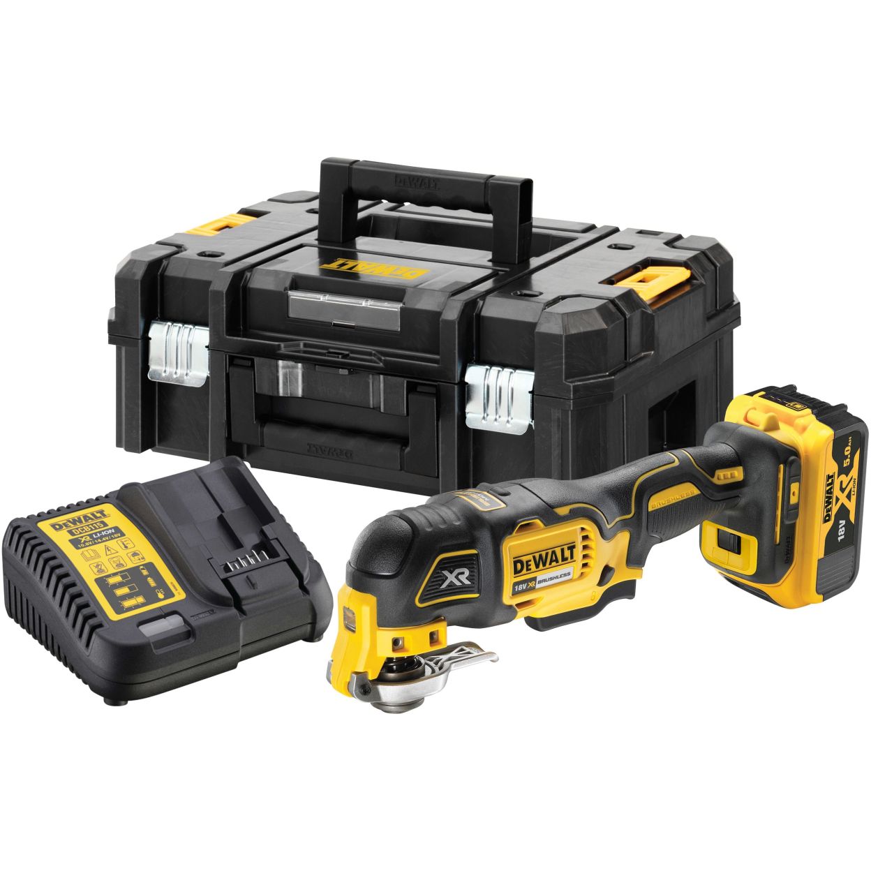 Аккумуляторный реноватор DEWALT DCS356P1, 18 В, 20000 кол/мин, с АКБ 5 Ач и ЗУ, в кейсе TSTAK (DCS356P1-QW)