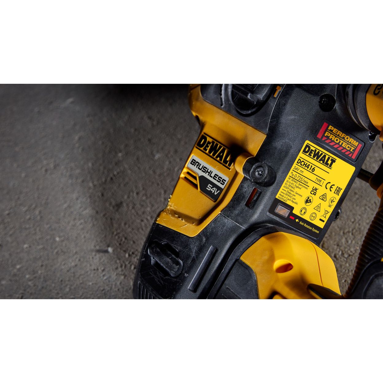 Аккумуляторный перфоратор DEWALT DCH416NT, 54 В, 4.5 Дж, 4200 уд/мин, без АКБ и ЗУ, в кейсе TSTAK (DCH416NT-XJ)