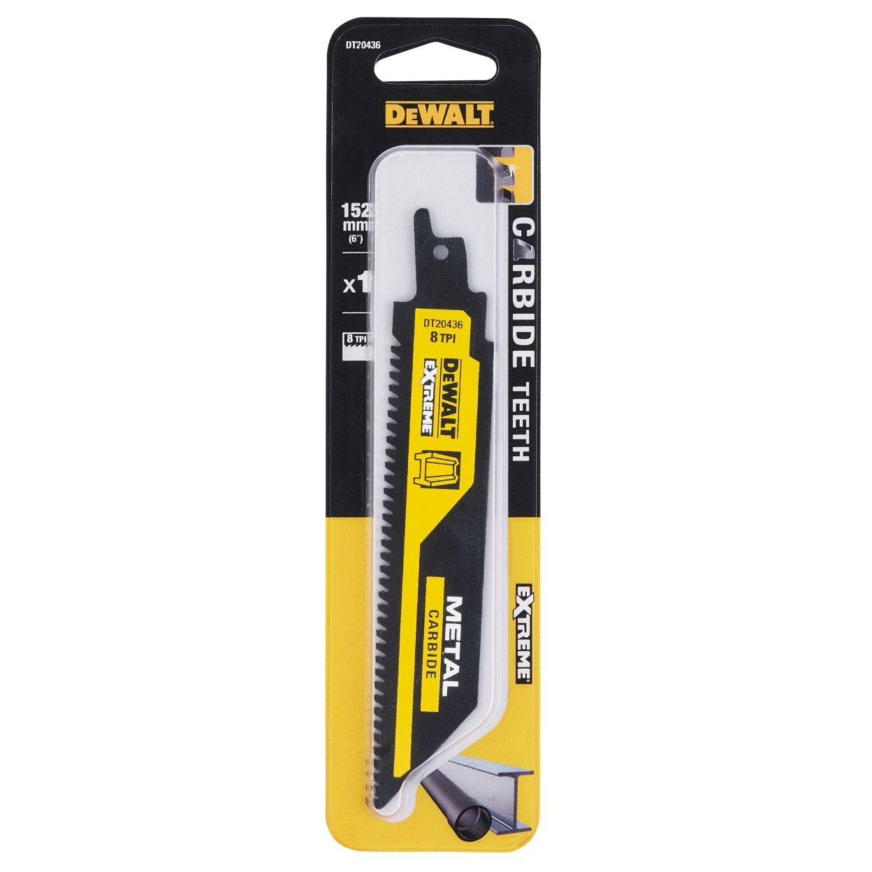 Полотно для сабельной пилы DEWALT DT20436, по металлу, 1 шт. (DT20436-QZ)