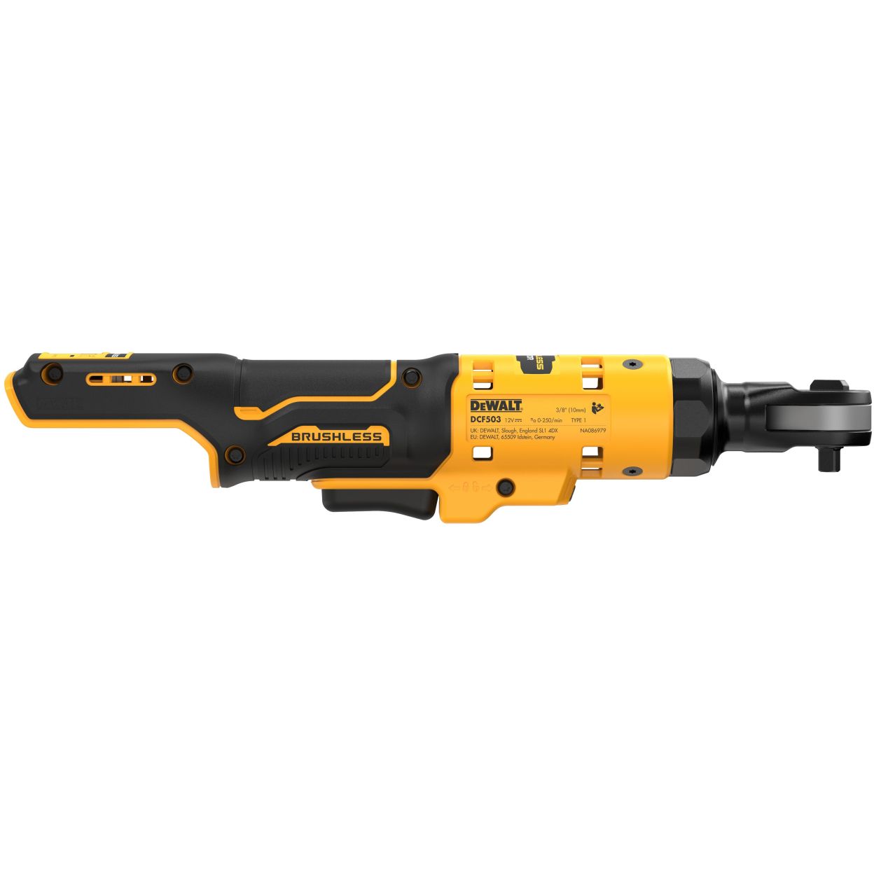 Аккумуляторный угловой гайковерт DEWALT DCF503D1, 12 В, 81.3 Нм, 250 об/мин, с АКБ 2 Ач и ЗУ, в сумке (DCF503D1-QW)