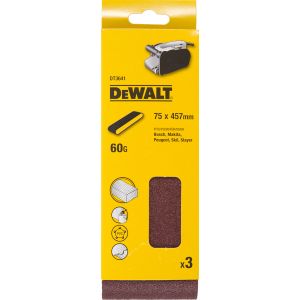 Шлифленты DEWALT DT3641, 75 x 457 мм, 60G, 3 шт.