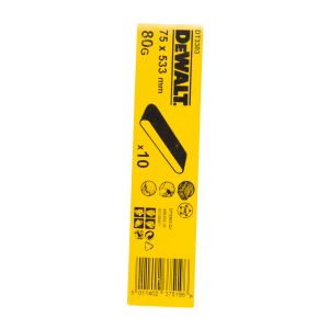 Шлифленты DEWALT DT3303, 75 x 533 мм, 80G, 10 шт.