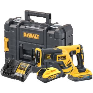 Аккумуляторная сабельная пила DEWALT DCS367H2T, 18 В, 2900 ход/мин, 28.6 мм, с 2 АКБ 5 Ач и ЗУ, в кейсе TSTAK (DCS367H2T-QW)