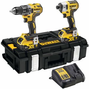 Аккумуляторный набор DEWALT DCK266P2, 18 В: ударная дрель-шуруповерт DCD796 + шуруповерт DCF887, с 2 АКБ 5 Ач и ЗУ, в кейсе
