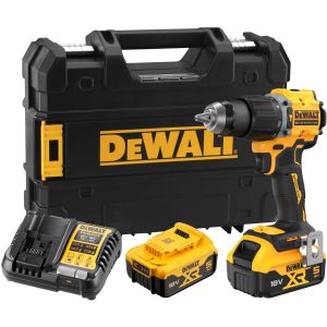 Ударная дрель-шуруповерт DEWALT DCD799P2T, 18 В, 1650 об/мин, 28050 уд/мин, с 2 АКБ 5 Ач и ЗУ, в кейсе TSTAK (DCD799P2T-QW)
