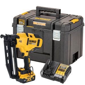 Аккумуляторный гвоздезабивной пистолет DEWALT DCN660P1T, 18 В, 48 Дж, с АКБ 5 Ач и ЗУ, в кейсе TSTAK (DCN660P1NT-XJ)