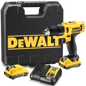 Аккумуляторная дрель-шуруповерт DEWALT DCD710D2, 12 В, 1500 об/мин, с АКБ 2 Ач и ЗУ, в кейсе (DCD710D2-QW)