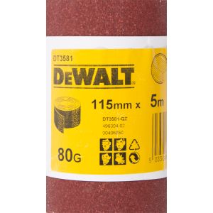 Шлифлист DEWALT DT3581, 5 м x 115 мм, 80G