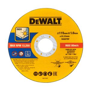 Диск отрезной DEWALT DT20599, по металлу, 115х22.23х1 мм, 100 шт. (DT20599-QZ)