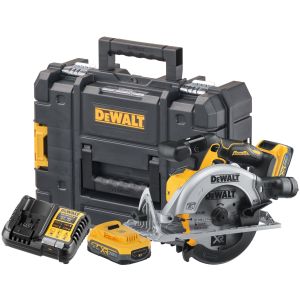 Аккумуляторная дисковая пила DEWALT DCS565S2T, 18 В, 165 мм, 4950 об/мин, с 2 АКБ 3.5 Ач и ЗУ, в кейсе TSTAK (DCS565S2T-QW)