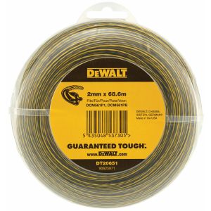 Леска для триммера DEWALT DT20651, витой квадрат, 2 мм, 68.6 м, 3 шт. (DT20651-QZ-3)