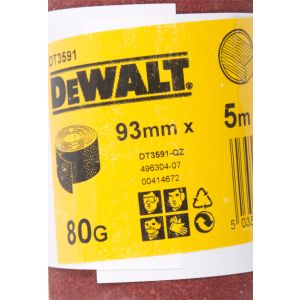 Шлифлист DEWALT DT3591, 5 м x 93 мм, 80G