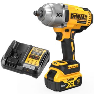 Аккумуляторный гайковерт DEWALT DCF900P1, 18 В, 1898 Нм, 2200 уд/мин, с АКБ 5 Ач и ЗУ (DCF900P1N-XJ)
