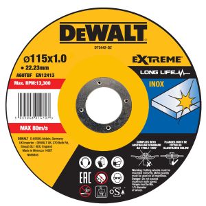 Диск отрезной DEWALT DT3442, по металлу, 115х22.23х1 мм (DT3442-QZ)