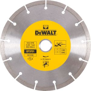 Алмазный круг сегментный универсальный DEWALT DT3721, 180 x 22.2 мм, h=7