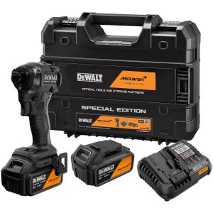 Аккумуляторный шуруповерт DEWALT McLaren Limited Edition DCF86MM2T, 18 В, 205 Нм, 3800 уд/мин, с 2 АКБ 4 Ач и ЗУ, в кейсе TSTAK