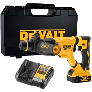 Аккумуляторный перфоратор DEWALT DCH263P1, 18 В, 3 Дж, 4300 уд/мин, с АКБ 5 Ач и ЗУ, в кейсе (DCH263P1-QW)