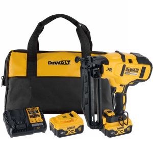 Аккумуляторный шпилькозабивной пистолет DEWALT DCN660P2, 18 В, 48 Дж, c 2 АКБ 5 Ач, ЗУ, в сумке