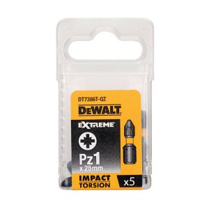 Биты ударные DEWALT IMPACT DT7386T, Torsion Pz1, 25 мм, 5 шт.