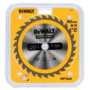 Диск пильный по дереву DEWALT CONSTRUCTION, 165х20х1.5 мм (DT1935-QZ)