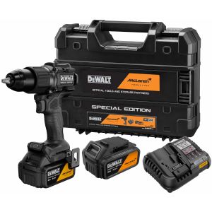Ударная дрель-шуруповерт DEWALT McLaren Limited Edition DCD86MM2T, 18 В, 2000 об/мин, с 2 АКБ 4 Ач и ЗУ, в кейсе TSTAK