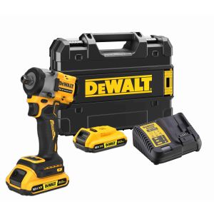 Аккумуляторный гайковерт DEWALT DCF922D2T, 18 В, 610 Нм, 3550 уд/мин, с 2 АКБ 2 Ач и ЗУ, в кейсе TSTAK (DCF922D2T-QW)