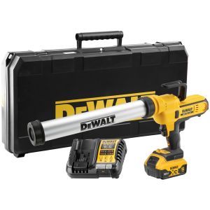 Аккумуляторный пистолет для герметика DEWALT DCE581P1K, 18 В, 2500 Н, с АКБ 5 Ач и ЗУ, в кейсе