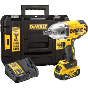 Аккумуляторный гайковерт DEWALT DCF899P1, 18 В, 950 Нм, 2400 уд/мин, с АКБ 5 Ач и ЗУ, в кейсе TSTAK (DCF899P1-QW)