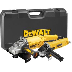 Набор угловых шлифмашин DEWALT DWE492TWIN2: DWE492, 2200 Вт, 230 мм + DWE4157, 900 Вт, 125 мм, в кейсе (DWE492TWIN2-QS)