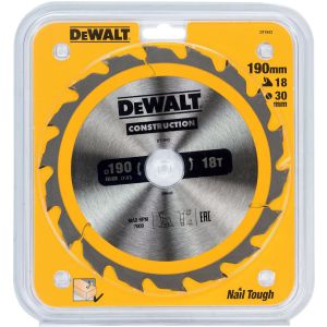 Диск пильный по дереву DEWALT CONSTRUCTION, 190х30х1.7 мм (DT1943-QZ)