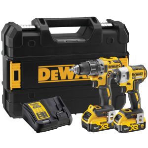Аккумуляторный набор DEWALT DCK268P2T, 18 В: дрель-шуруповерт DCD791 + шуруповерт DCF887, с 2 АКБ 5 Ач и ЗУ, в кейсе TSTAK
