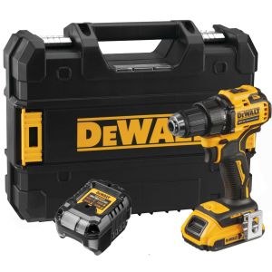 Аккумуляторная дрель-шуруповерт DEWALT DCD708D1T, 18 В, 1650 об/мин, с АКБ 2 Ач и ЗУ, в кейсе TSTAK (DCD708D1T-QW)