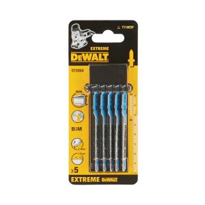 Пилка для лобзика DEWALT EXTREME DT2054, по металлу, BiM, 82 x 55 x 1.5 x 4 мм, T118EOF, 5 шт.