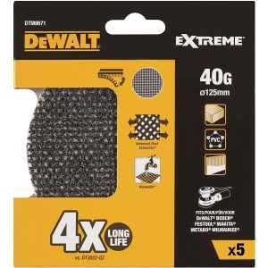 Шлифовальные круги DEWALT DTM8671 для ЭШМ сетка 125мм, 40G, 5шт