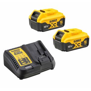 Набор DEWALT DCB115P2: 2 АКБ DCB184, Li-Ion, 18 В, 5 Ач и зарядное устройство DCB115, 12/14.4/18 В, 4 A (DCB115P2-QW)