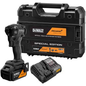 Аккумуляторный шуруповерт DEWALT McLaren Limited Edition DCF86MM1T, 18 В, 205 Нм, 3800 уд/мин, с АКБ 4 Ач и ЗУ, в кейсе TSTAK