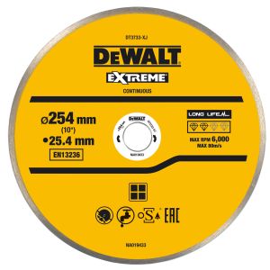 Отрезной алмазный диск DEWALT DT3733, по плитке, 254х25.4х1.6 мм (DT3733-XJ)