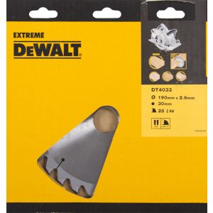 Пильный диск DEWALT EXTREME WORKSHOP DT4033, 190/30